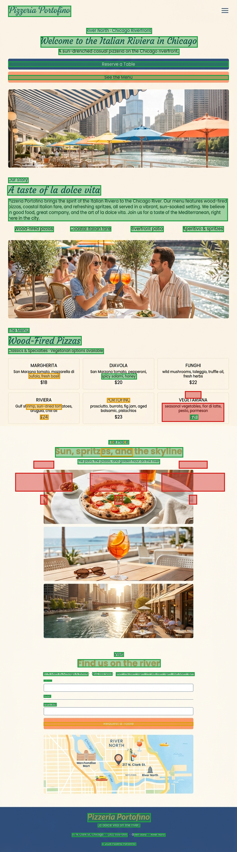 Pizzeria Portofino confidence map