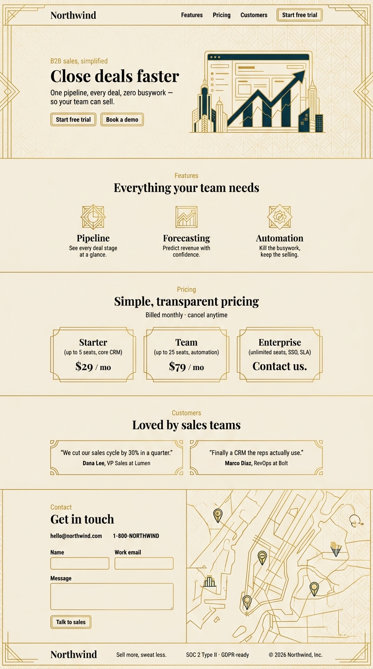 Northwind CRM mock